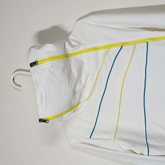 Venus asymmetrical zip up long sleeve top cowl turtleneck athletic wear Women M - Picture 5 of 8